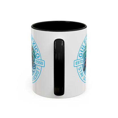 Customizable Gulf of Mexico Turtle Coffee Mug — "Stay Salty and Resist" Accent Ceramic Mug