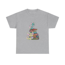 Book Dragon T-Shirt — Cute Book Stack Dragons Reading Tee