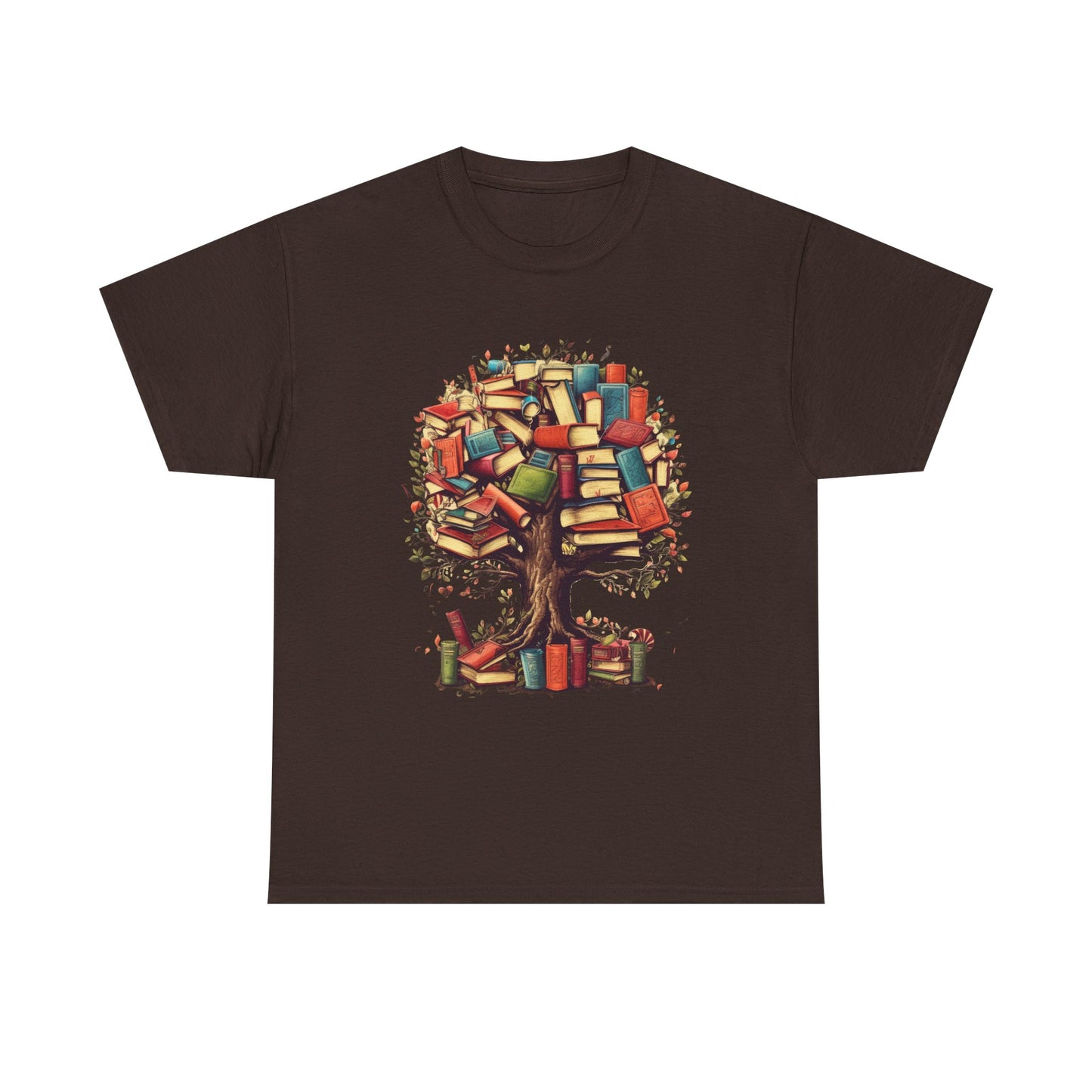 Book Tree T-Shirt – Literary Tree of Books Graphic Tee for Book Lovers