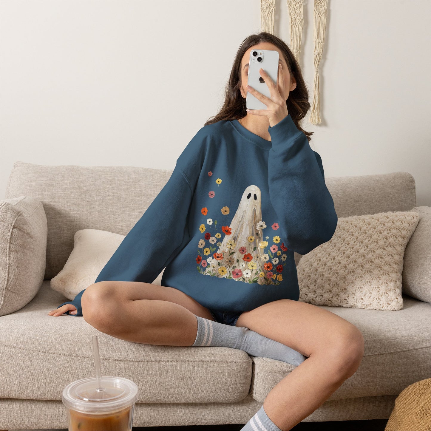 Ghost in Wildflowers Crewneck Sweatshirt