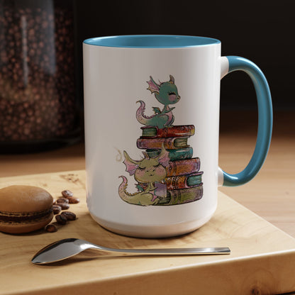 Book Dragons - Accent Coffee Mug (11, 15oz)