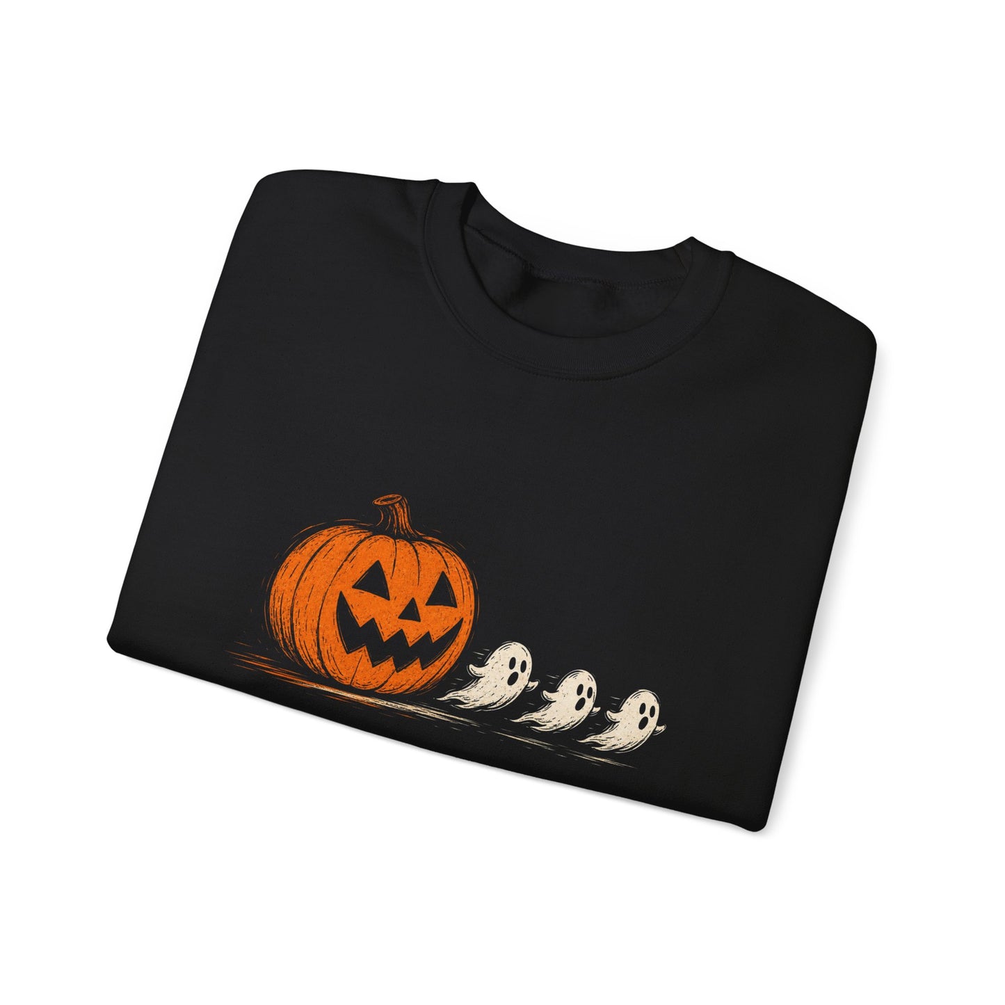Halloween Pumpkin & Ghosts Crewneck Sweatshirt