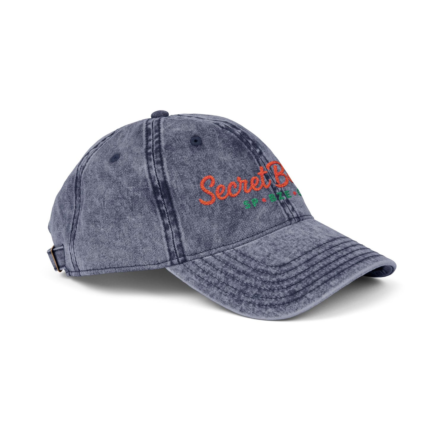 Vintage Embroidered Baseball Cap — "Secret Beach" Palm Logo