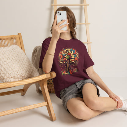 Book Tree T-Shirt – Literary Tree of Books Graphic Tee for Book Lovers