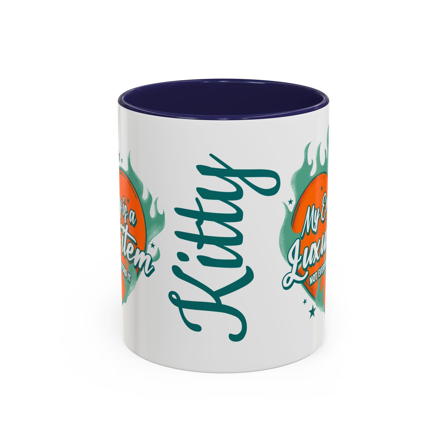 Accent Coffee Mug — "My Energy Is a Luxury Item" Heart Design