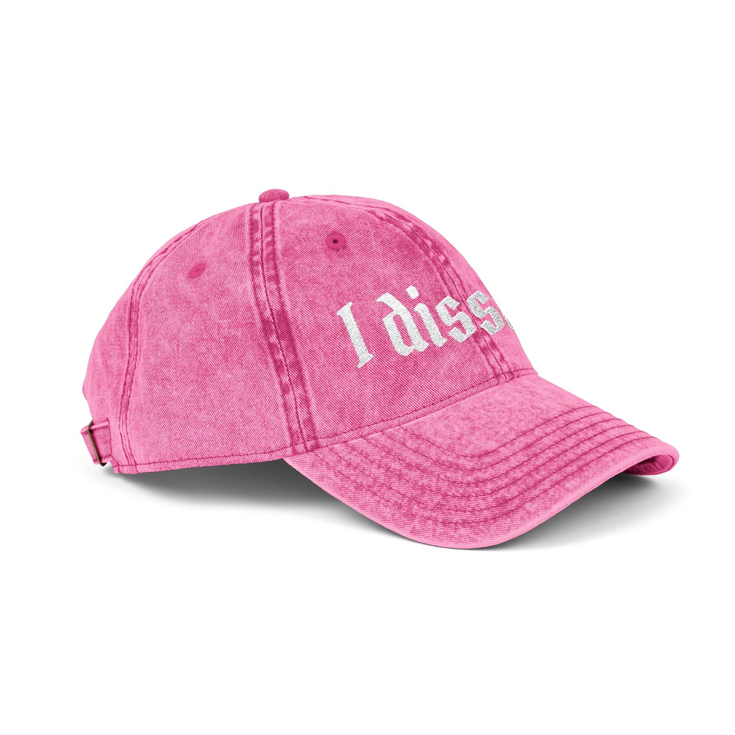 Embroidered 'I Dissent' Vintage Cap - White text