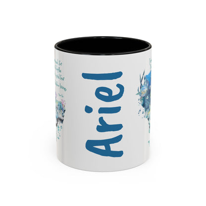 Customizable Mermaid Quote Accent Coffee Mug — Inspirational Ocean Art 11/15oz