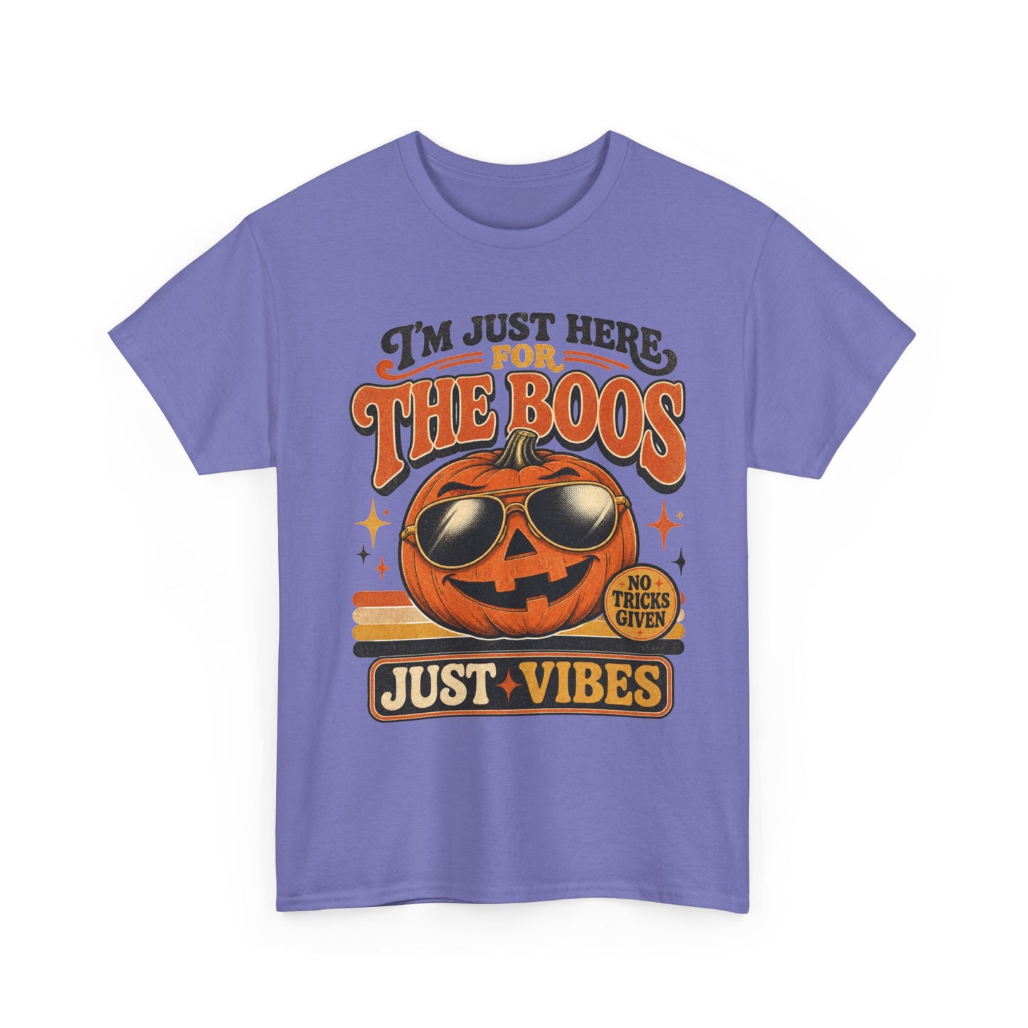 Halloween Pumpkin Tee — "I’m Just Here for the Boos" Retro Vibes