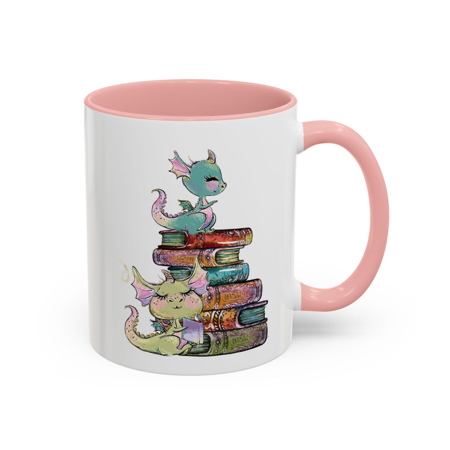 Book Dragons - Accent Coffee Mug (11, 15oz)