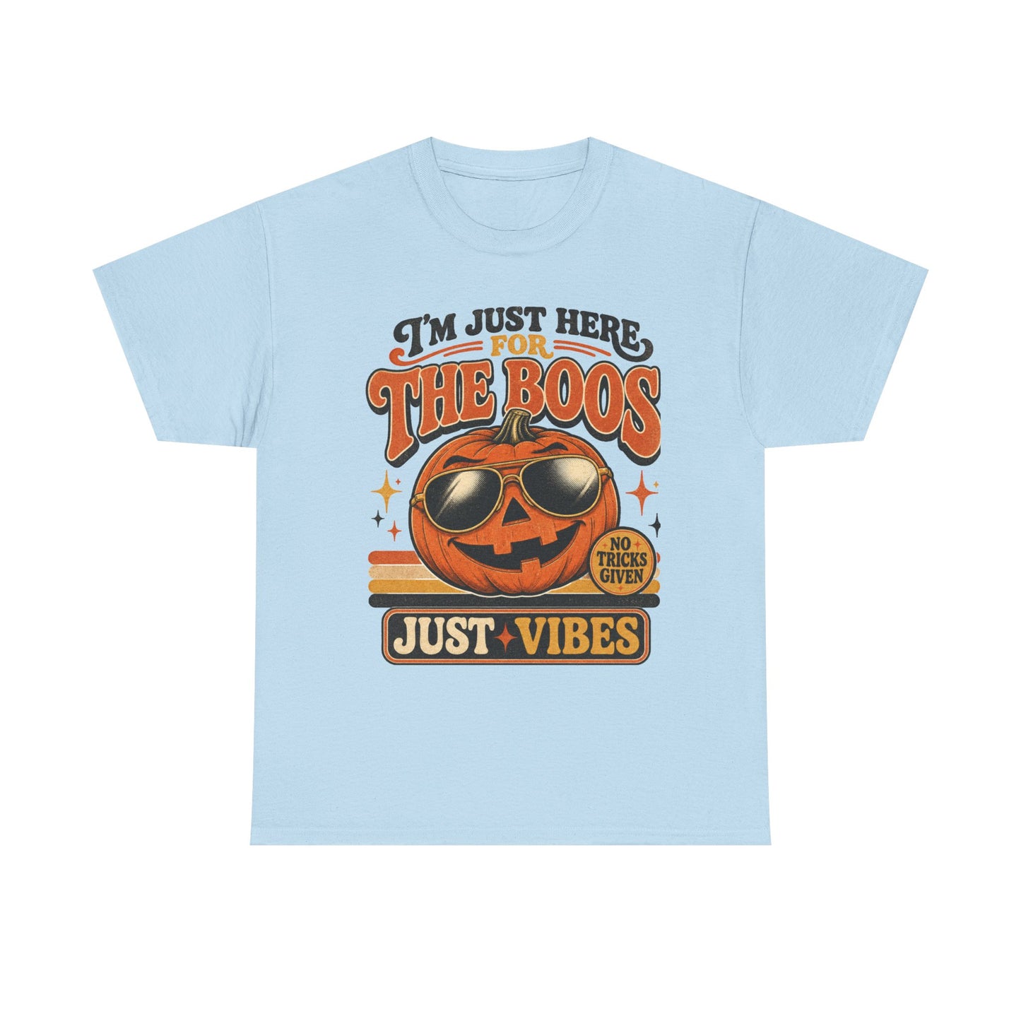 Halloween Pumpkin Tee — "I’m Just Here for the Boos" Retro Vibes