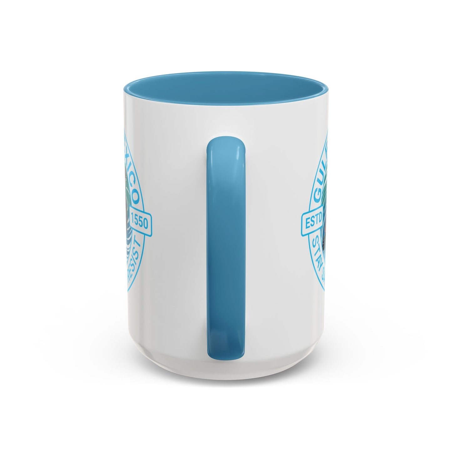 Customizable Gulf of Mexico Turtle Coffee Mug — "Stay Salty and Resist" Accent Ceramic Mug