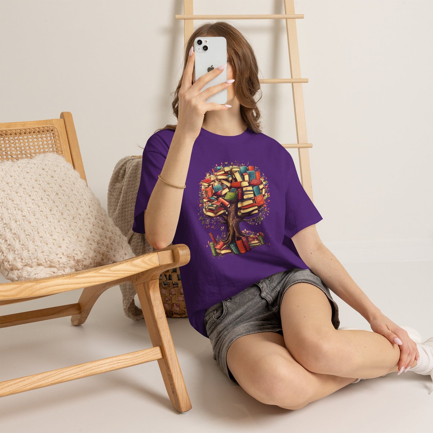Book Tree T-Shirt – Literary Tree of Books Graphic Tee for Book Lovers