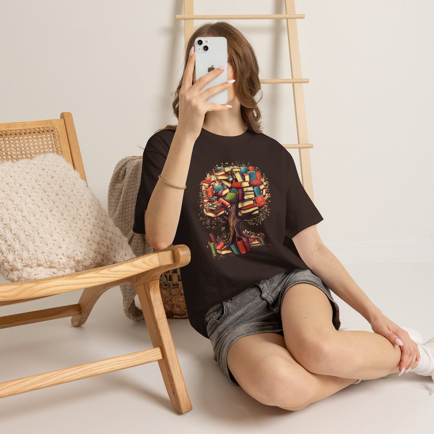 Book Tree T-Shirt – Literary Tree of Books Graphic Tee for Book Lovers