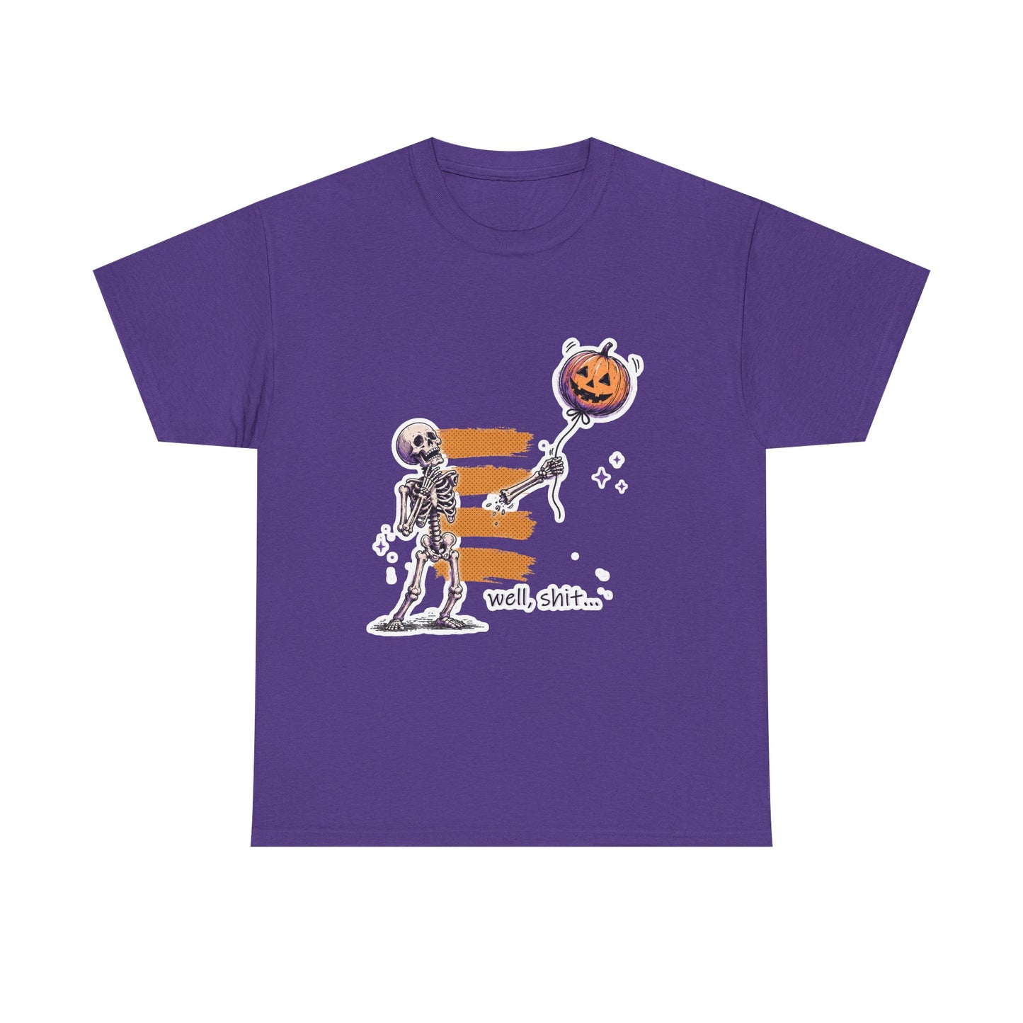 Funny Skeleton -  Well, shit... - Unisex Heavy Cotton Tee