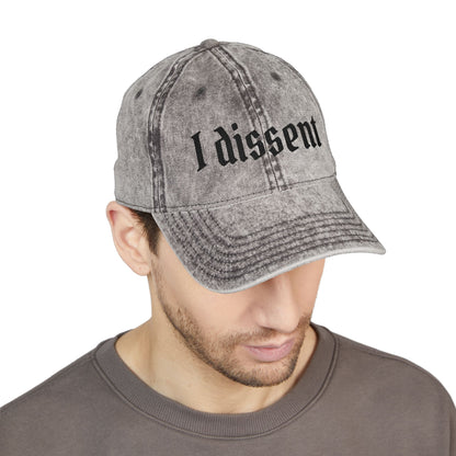 Embroidered 'I Dissent' Vintage Cap