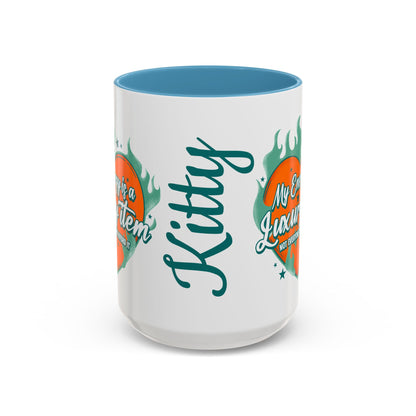 Accent Coffee Mug — "My Energy Is a Luxury Item" Heart Design