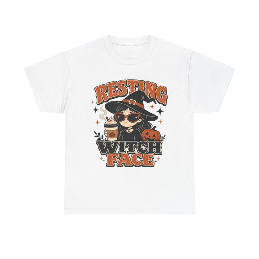 Resting Witch Face T-Shirt – Cute Halloween Witch Coffee Tee