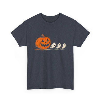 Halloween Pumpkin & Ghost Tee — Cute Jack-o'-Lantern with Ghost Friends