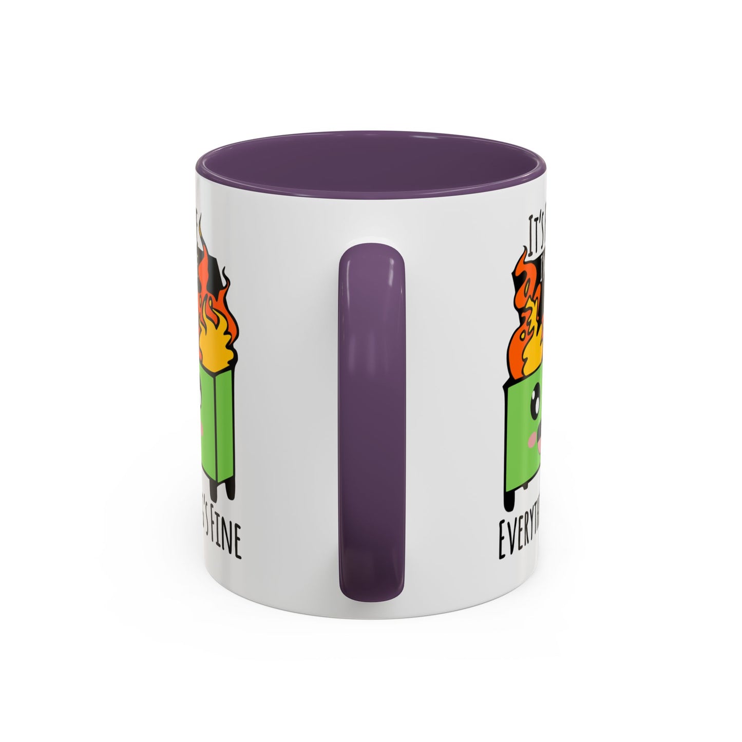 Customizable It's fine, I'm fine, Everything's Fine - Accent Coffee Mug (11, 15oz)