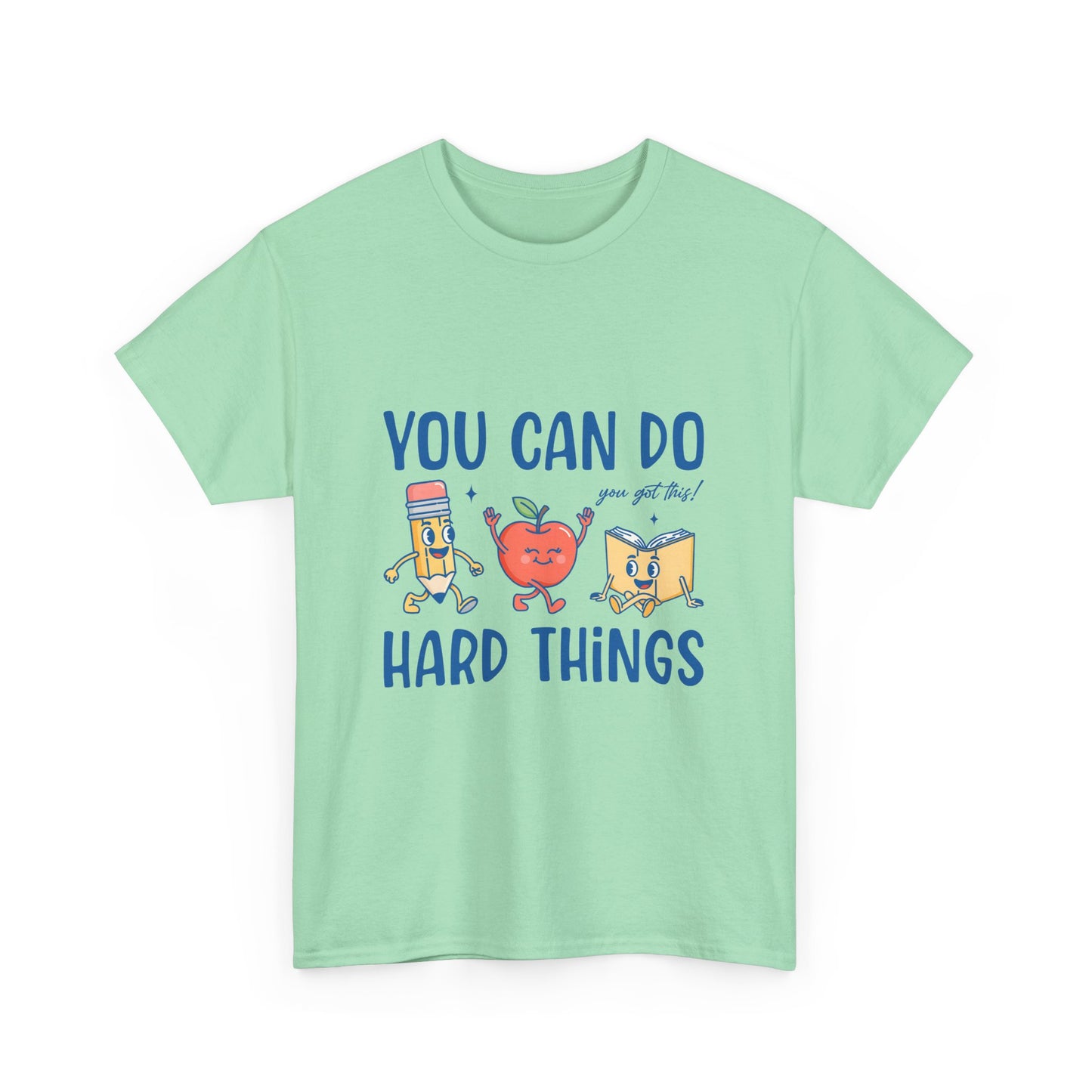 "You Can Do Hard Things" Back to  School Tee with Cute Characters