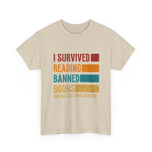I Survived Reading Banned Books T-Shirt — Funny Reader Freedom Tee