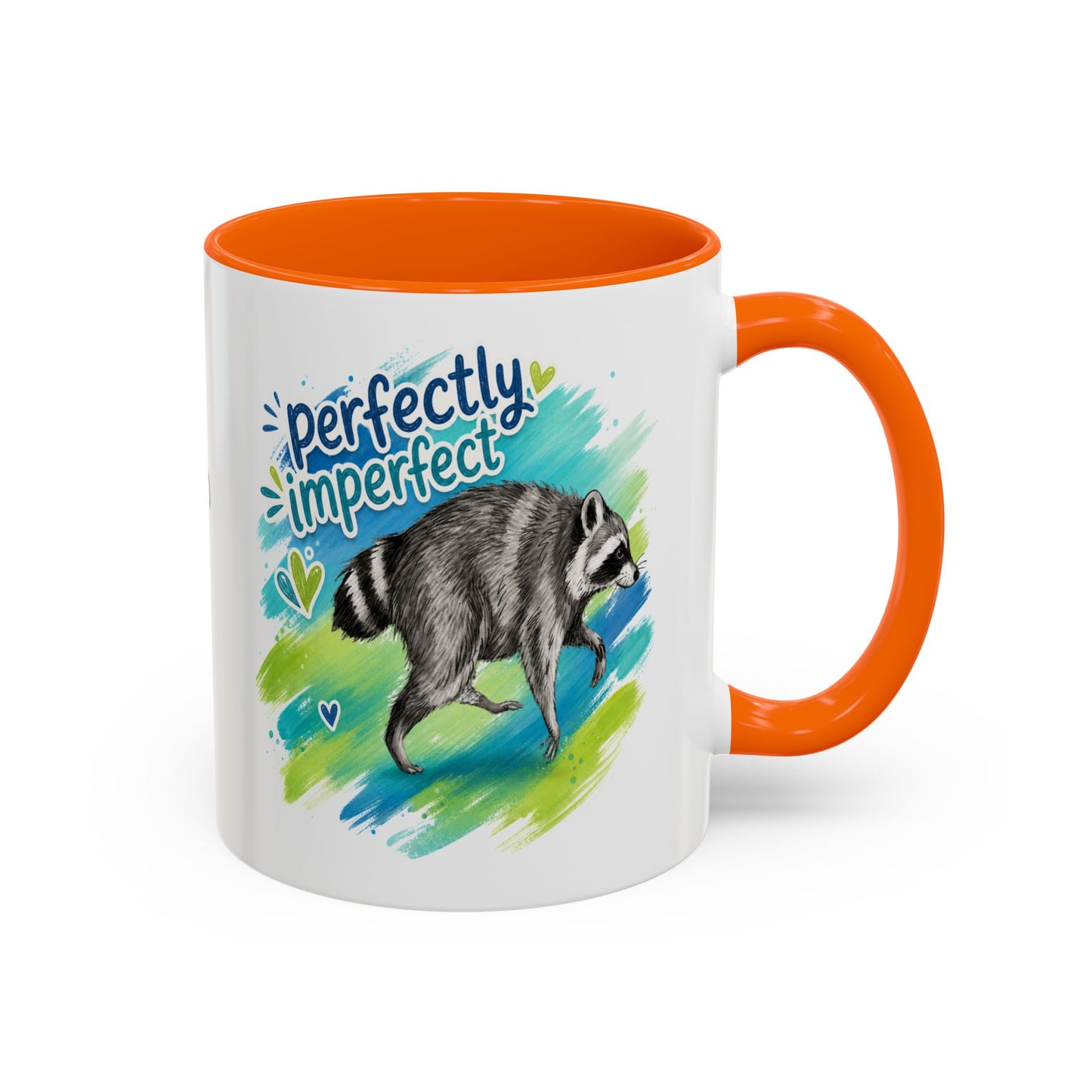 Perfectly Imperfect Raccoon Accent Coffee Mug (Personalizable) - 11/15oz