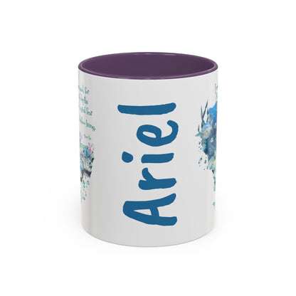 Customizable Mermaid Quote Accent Coffee Mug — Inspirational Ocean Art 11/15oz