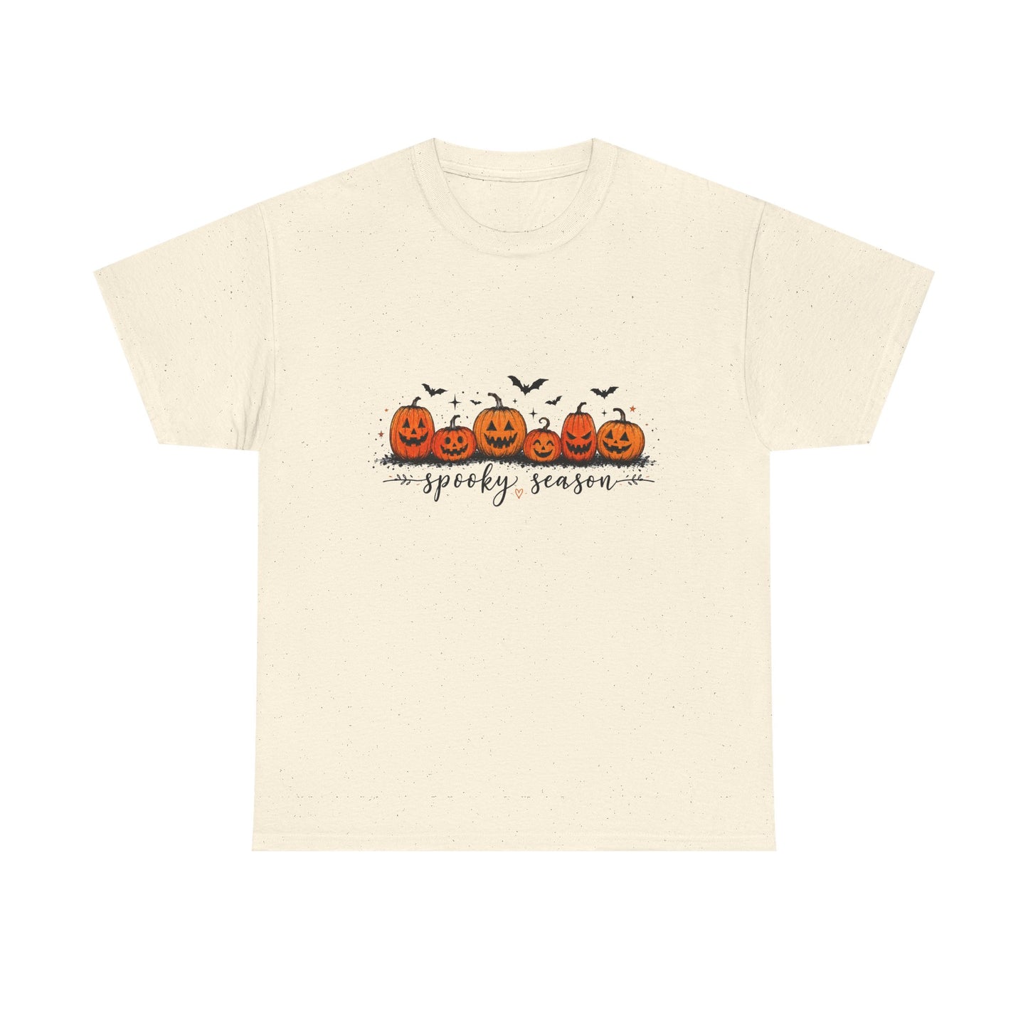Spooky Season Pumpkin Tee — Cute Jack-o'-Lanterns & Bats Halloween T-Shirt