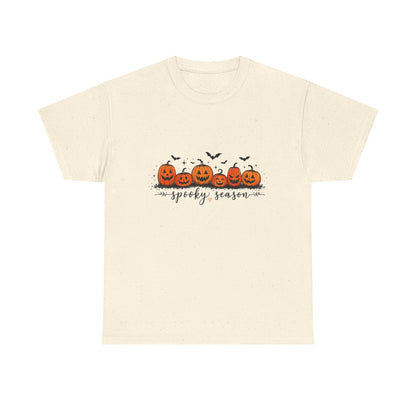Spooky Season Pumpkin Tee — Cute Jack-o'-Lanterns & Bats Halloween T-Shirt