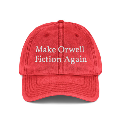 Make Orwell Fiction Again Embroidered Vintage Cap