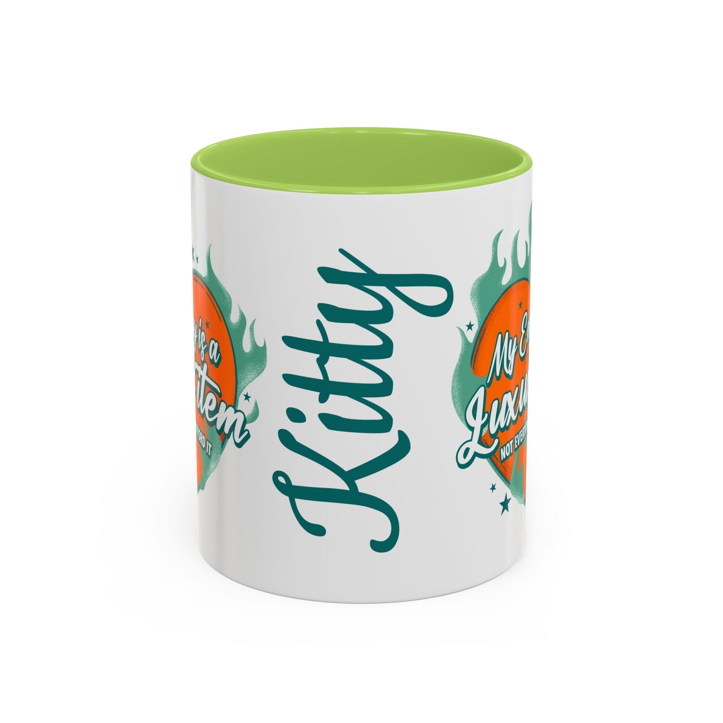 Accent Coffee Mug — "My Energy Is a Luxury Item" Heart Design