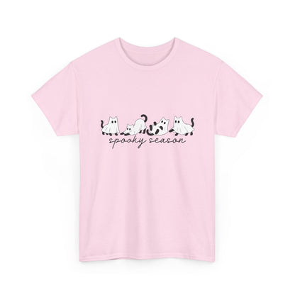 Spooky Season Cat Tee — Cute Ghost Cats "spooky season" Halloween Shirt