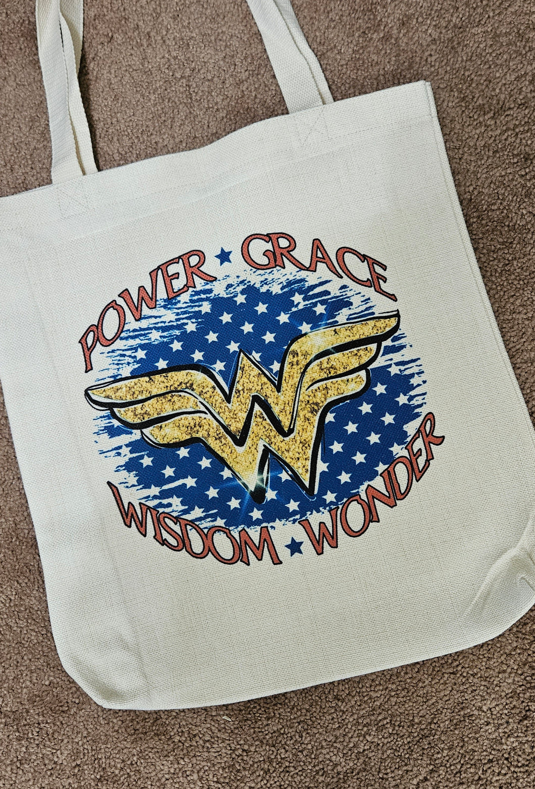 Power Grace Wisdom Wonder tote bag