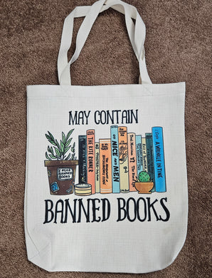 Banned books tote bag
