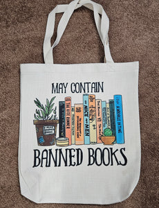 Banned books tote bag