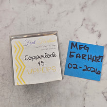 Copperlock 4.5 upper case - Font Fixation Destash