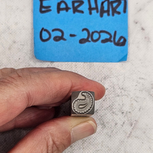 Paisley 8.5mm  Design Stamp - Beaducation destash