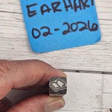 Open Book  9mm Design Stamp - Font Fixation destash