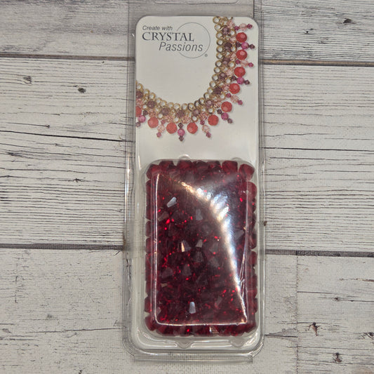 Scarlet - 6mm bicone crystal bead -  Package of 144 Crystal Passions Austrian Crystal Bicone