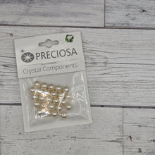 Light Cream Rose Pearl - 6mm pearl bead -  Package of 25 Preciosa Crystal pearls