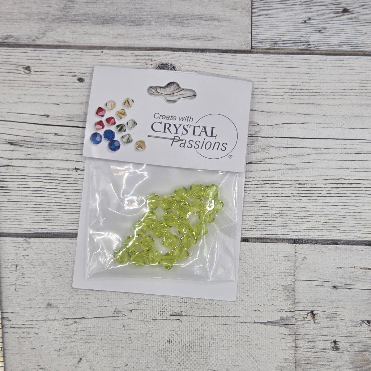 Citrus Green 6mm bicone crystal bead -  Package of 24 Crystal Passions Austrian Crystal Bicone