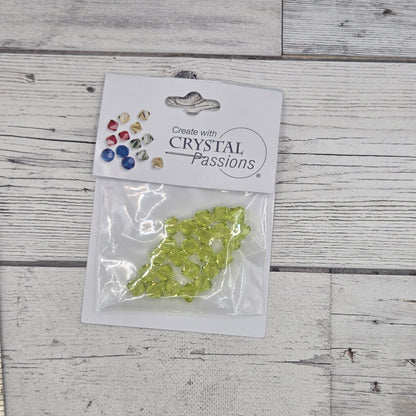 Citrus Green 6mm bicone crystal bead -  Package of 24 Crystal Passions Austrian Crystal Bicone