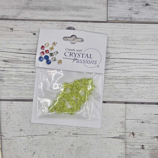 Citrus Green 6mm bicone crystal bead -  Package of 24 Crystal Passions Austrian Crystal Bicone