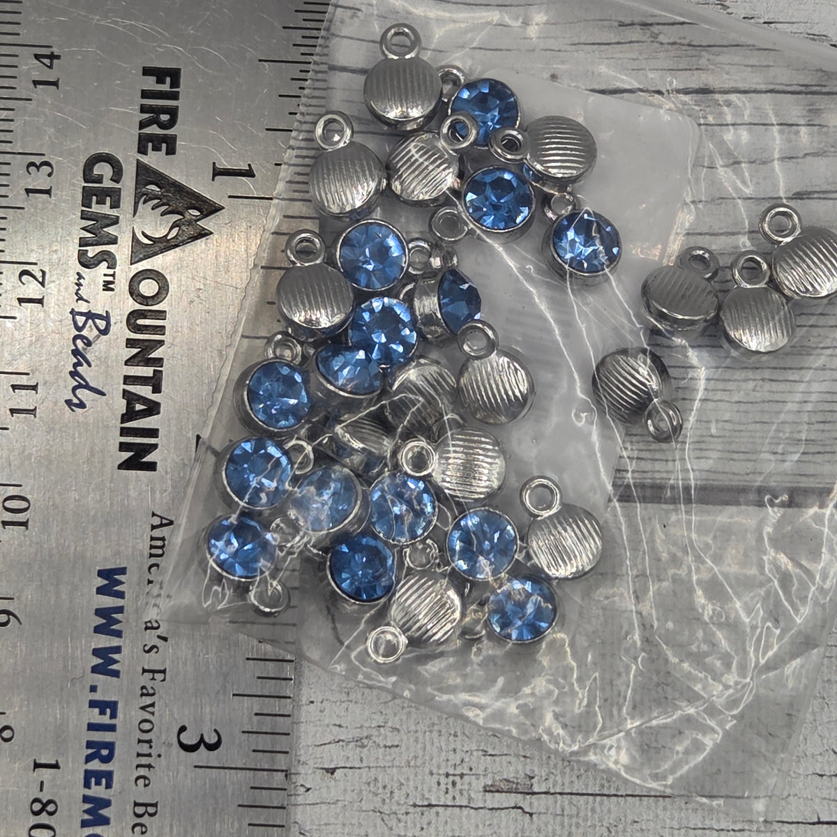 Crystal Drop Charm - Sapphire