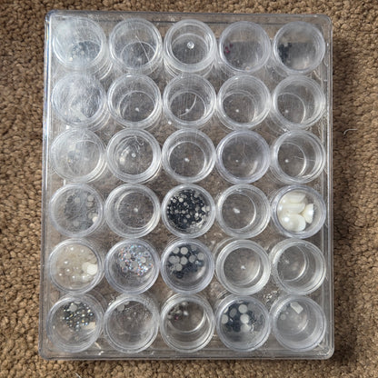 Flat Back Swarovski Crystals, pointed back crystals and storage box