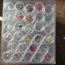 Flat Back Swarovski Crystals, pointed back crystals and storage box