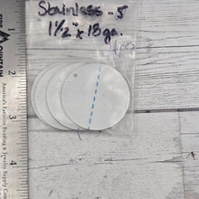 Stainless Steel round 1 1/2"  18ga  6pcs
