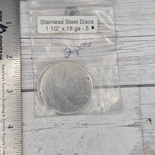Stainless Steel round 1 1/2"  18ga  6pcs