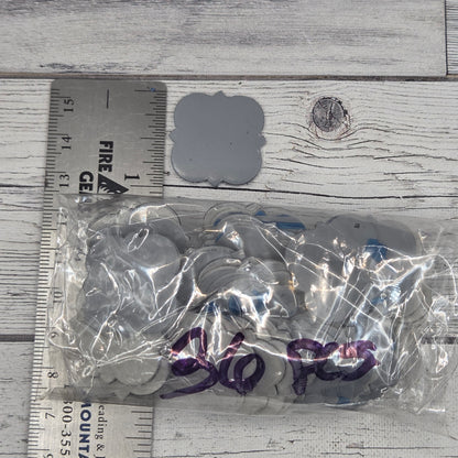 Aluminum plaque 1" 14ga  5 pieces