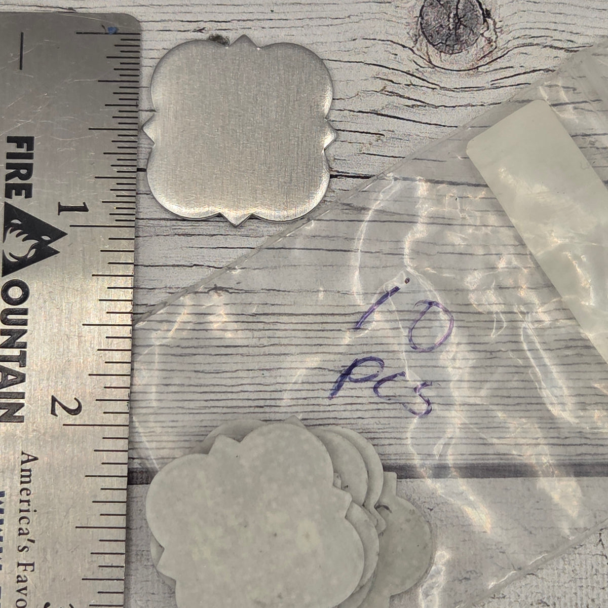 Aluminum plaque 1" 14ga  5 pieces